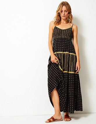 Textured Swing Maxi Dress