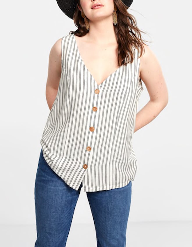 Buttons Striped Top