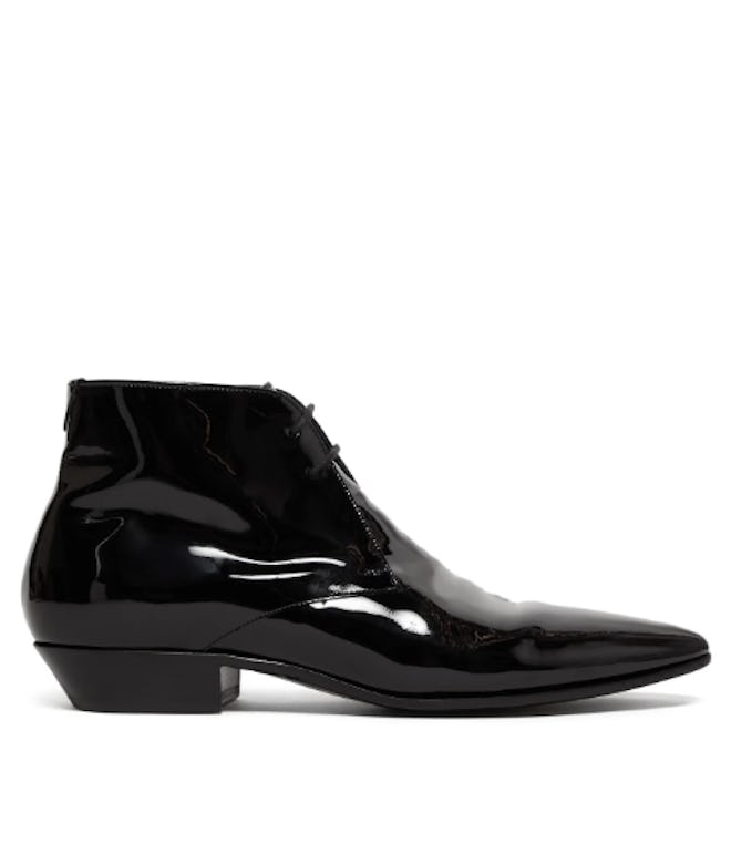 Jonas Patent-Leather Ankle Boots