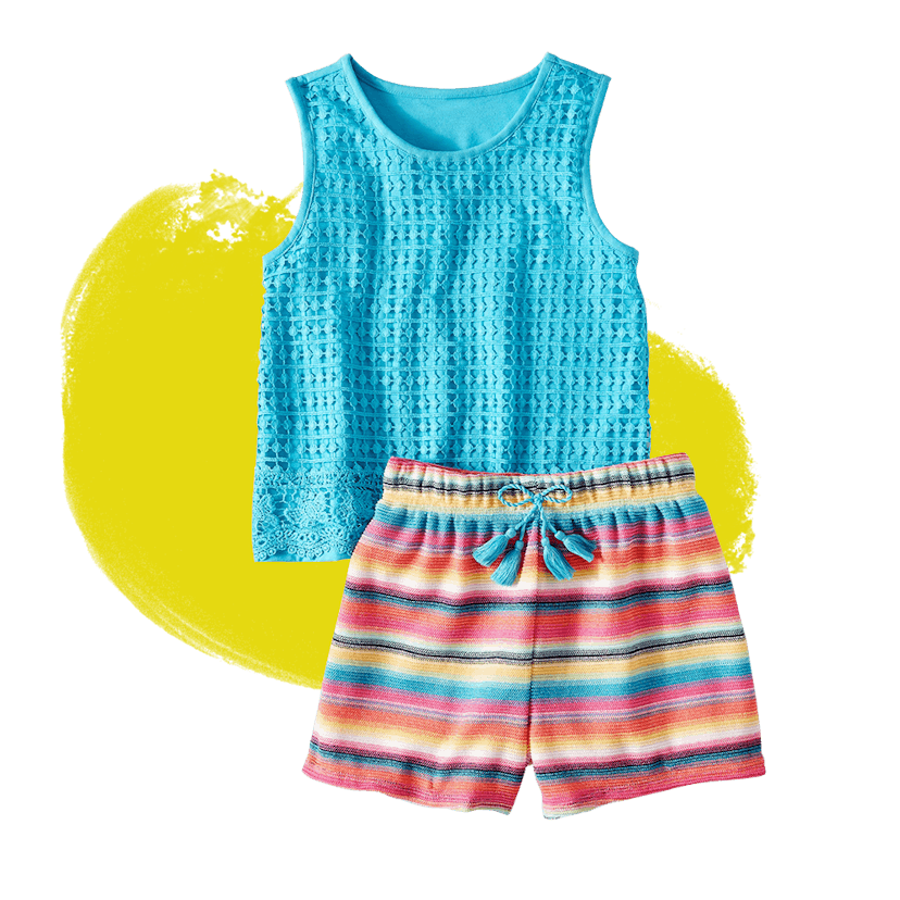 Wonder Nation  Crochet Tank Top and Tassel Short