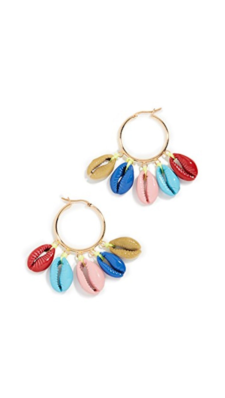 Venessa Arizaga Rainbow Shell Earrings  