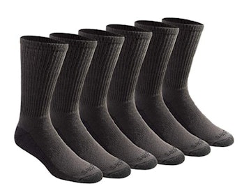 Dickies Men's Multi-Pack Dri-tech Moisture Control Crew Socks (Pair of 6)
