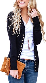 Nenona Women's V-Neck Button Down Cardigan Sweater