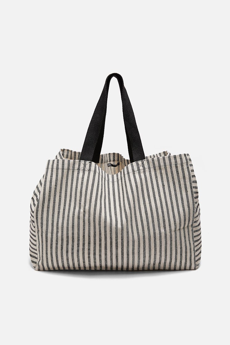 Striped Shopper Bag