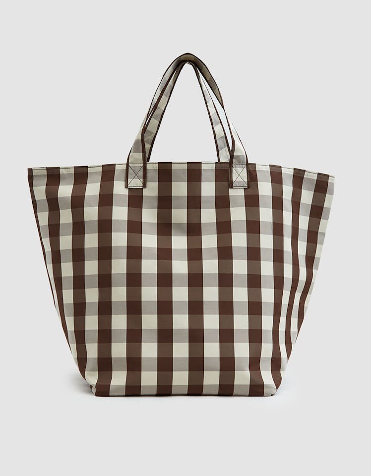 Trademark Large Gingham Grocery Tote