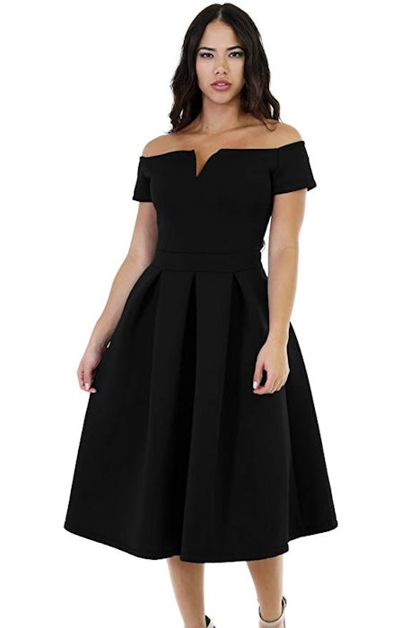 Lalagen Women's Vintage 1950s Cocktail Midi Dress