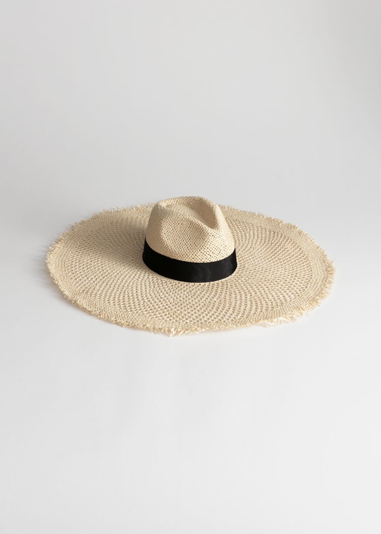 Raw Edge Straw Hat