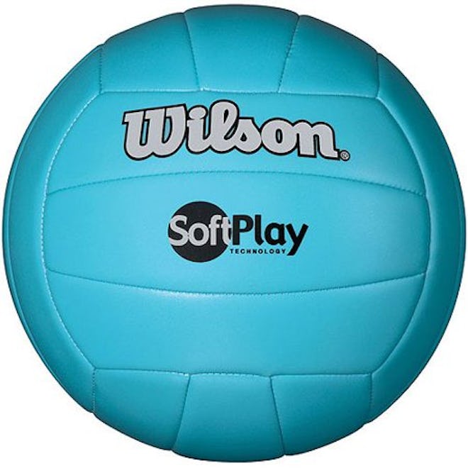 Wilson Official Size and Weight Soft Play Outdoor Volleyball, Blue