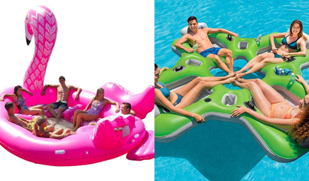 group pool floats