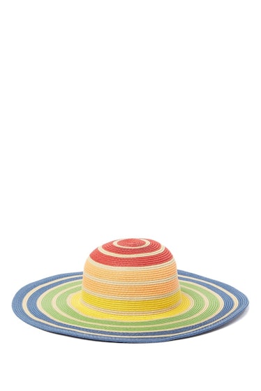 August Hat Colorblock Stripe Floppy Hat