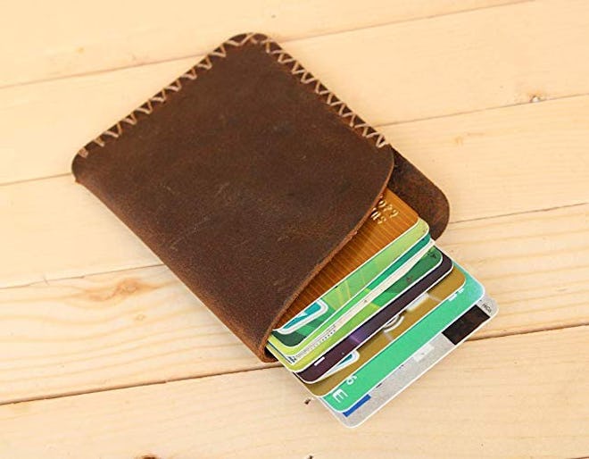 Handmade High Quality Leather Front Pocket Simple Card Pack
