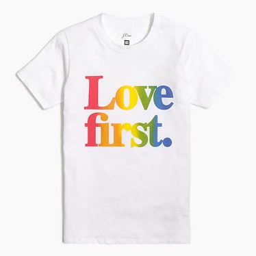 Women's J.Crew X Human Rights Campaign "Love first" T-shirt