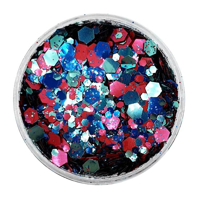 Biodegradable Blue, Turquoise & Pink Festival Glitter 
