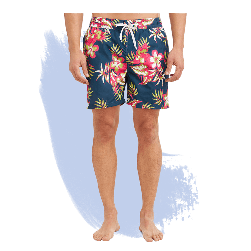 Kanu Surf Men's Grenada Print Short Trunk Swimsuit