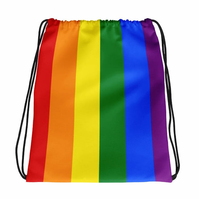 Rainbow Gay Flag Drawstring Bag