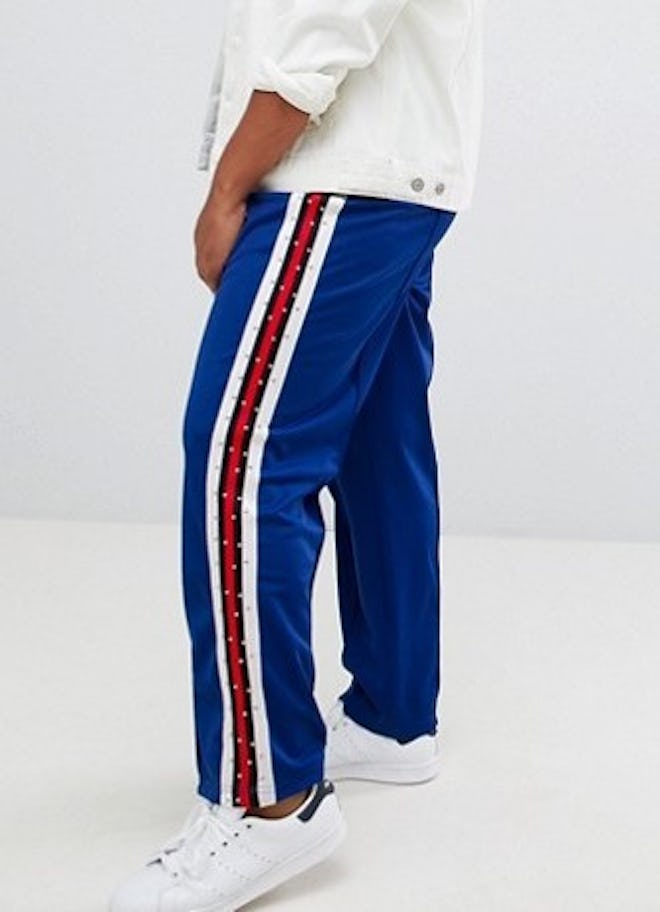 Track Pants With Studded Side Tape