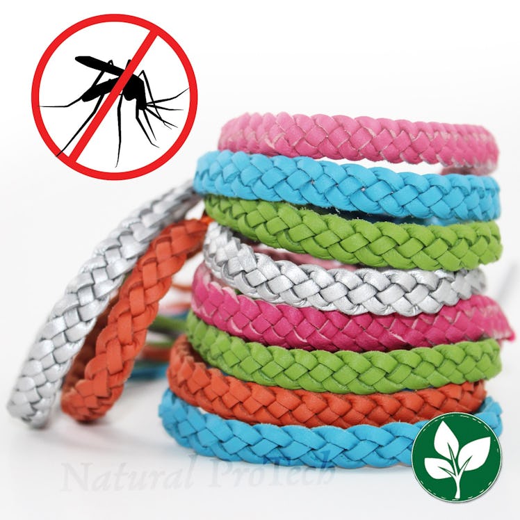 Mosquito Repellent Leather Braided Bracelet