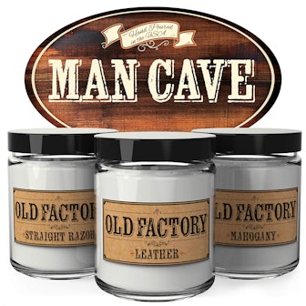 Old Factory Man Cave Candles (Set of 3)