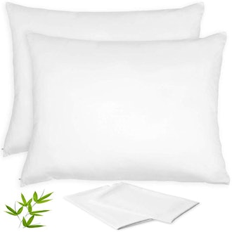 Vegan Silk Bamboo Pillow Cases (2 Pack)