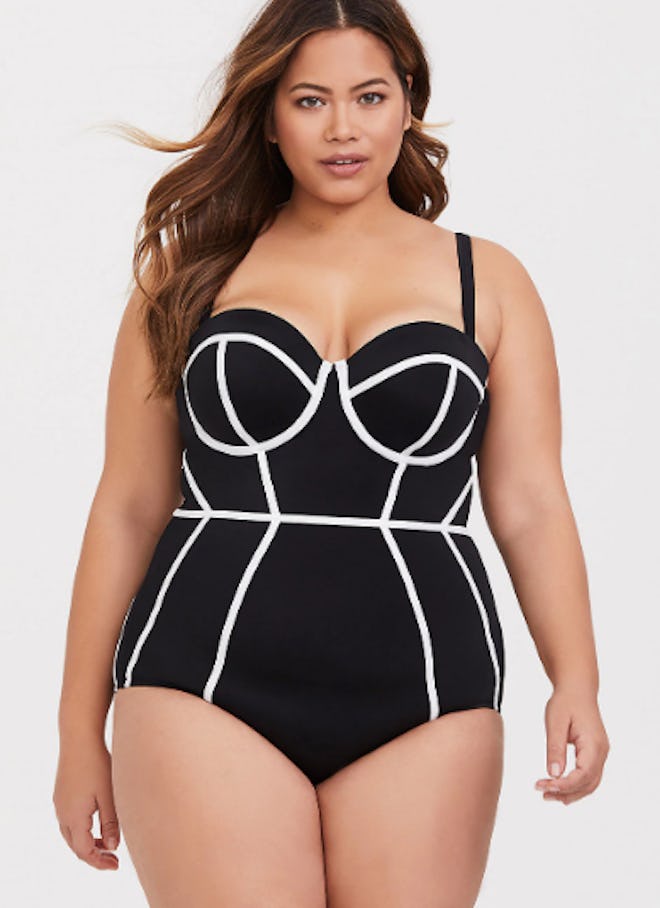 Contrast Piping One Piece