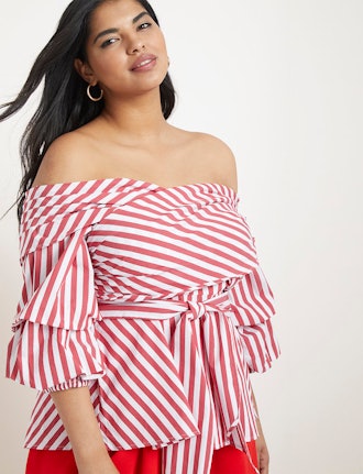 Off-the-Shoulder Wrap Top