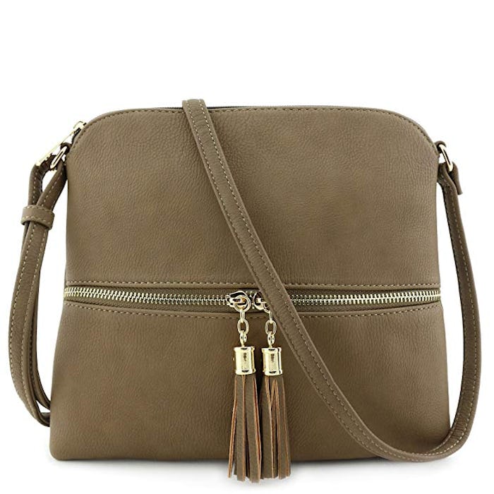 Deluxity Lightweight Medium Crossbody Bag with Tassel