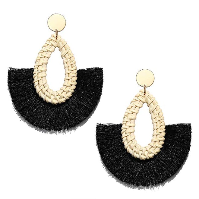 Seni Rattan Tassel Earrings