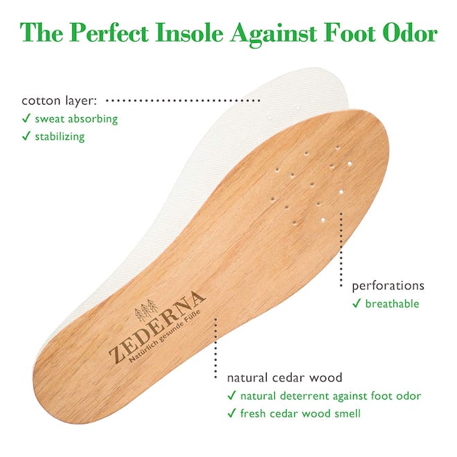 Zederna Cedar Wood Shoe Insoles