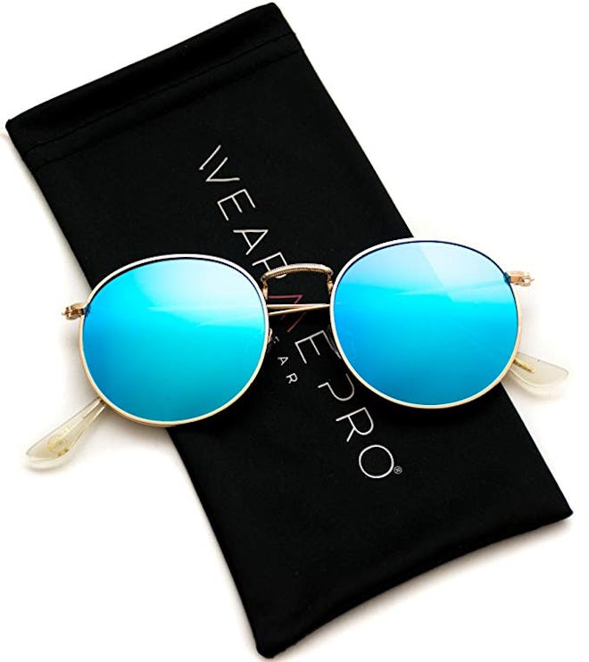 WearMe Pro Reflective Lens Round Sunglasses