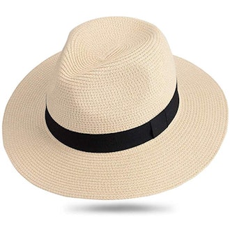 Maylisacc Wide Brim Straw Panama Hat 