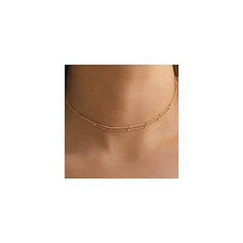Mevecco Gold Chain Choker Necklace