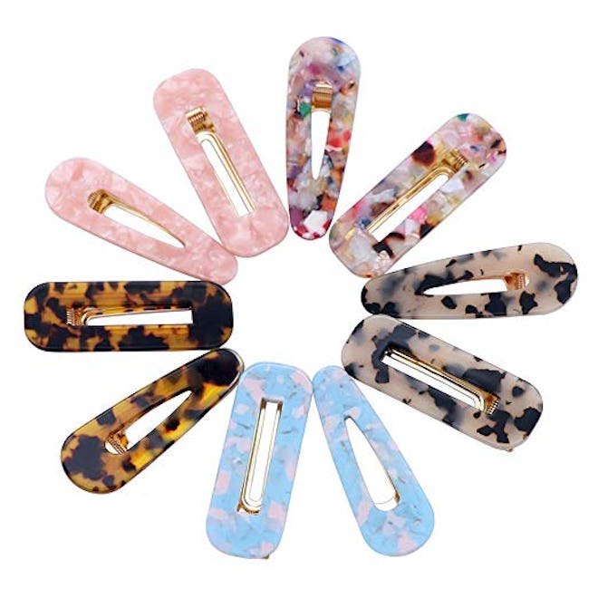 Acrylic Resin Hair Barrettes (10 Pack)