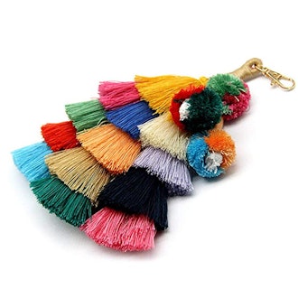 I-Bosom Colorful Boho Pom Pom Key Chain