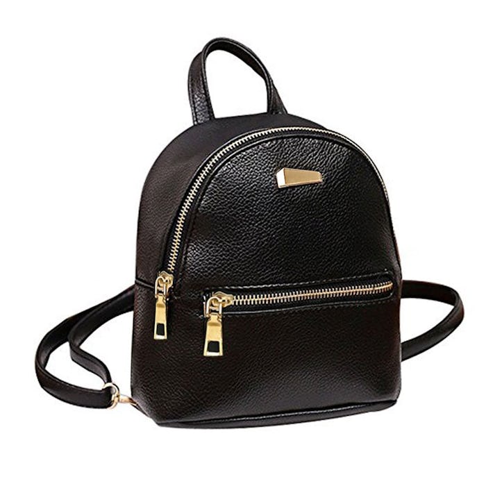 Donalworld PU Leather Mini Backpack