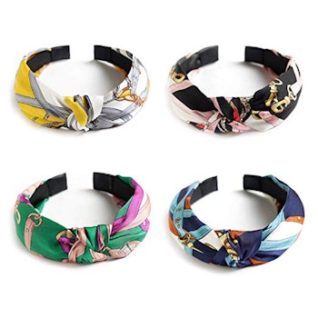 Unime Wide Colorful Headbands (4 Pack)