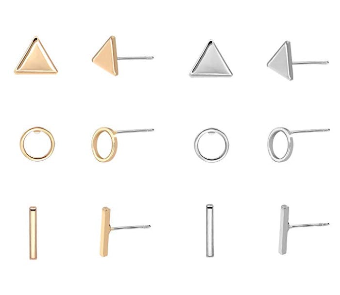 Zealmer Irregular Geometric Stud Earrings (6 Pairs)