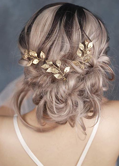 FXmimior Vintage Gold Leaf Hair Pins (3-Pack)