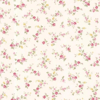 Brewster Turtledove Pink Small Rose Toss Wallpaper