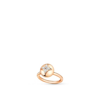 B Blossom Ring in Pink Gold, White Gold, and Diamonds