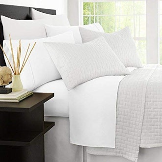 Made from bamboo fibers, these silky soft sheets are also stain resistant. 