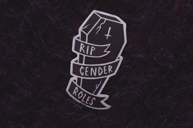 RIP Gender Roles - 4" Vinyl Sticker