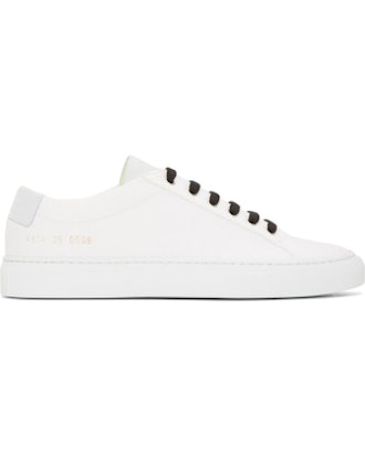 White Canvas Achilles Low Sneakers
