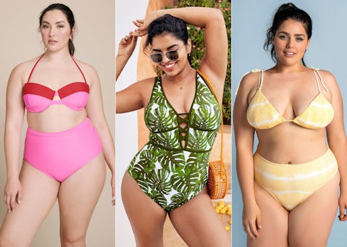 Ladies Wearing Plus Size Swimsuits Under $50