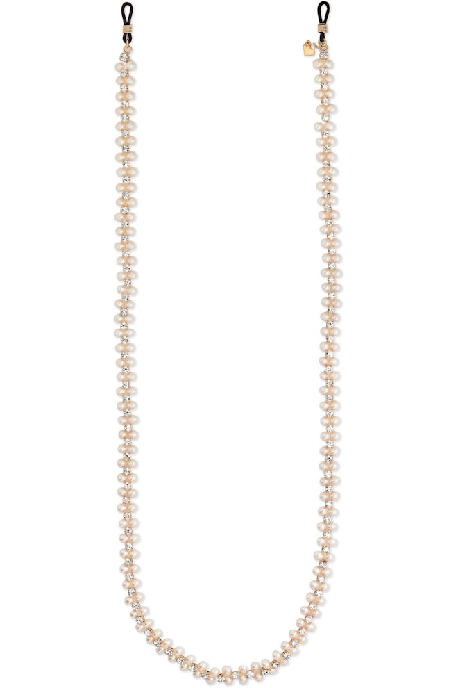 Hollywood Crystal and Pearl Sunglasses Chain