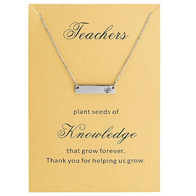 Teacher's Day Bar Necklace