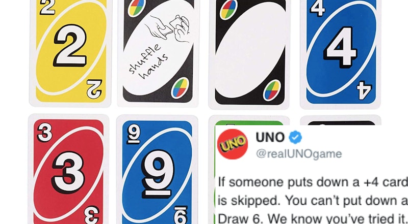 Uno The Card Game Tweeted That This Move Isn't Legal & Players Should Stop  Doing It