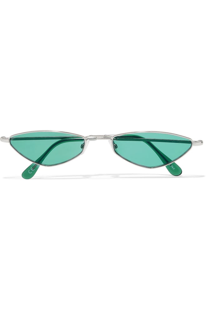 Eliza Oval-Frame Metal Sunglasses