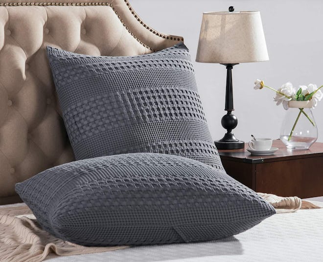 PHF Waffle Weave 26" Throw Pillows (Set of 2)
