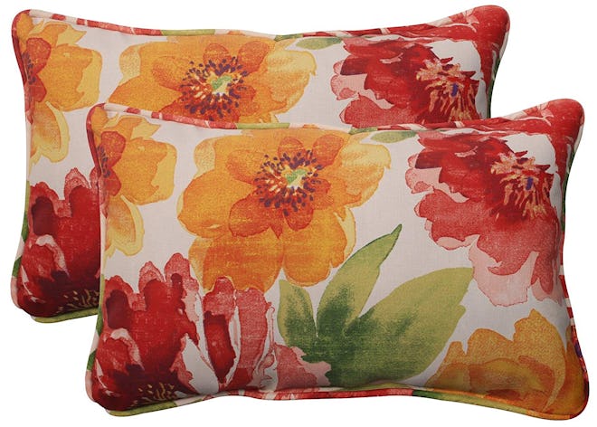 Pillow Perfect 11.5" by 18.5" Outdoor Throw Pillows (Set of 2) 