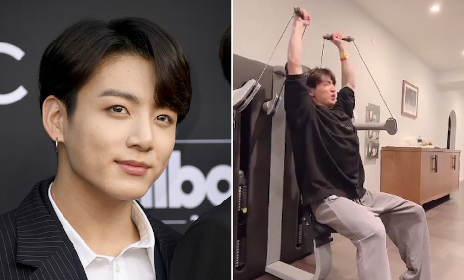 The Video Of BTS' Jungkook Working Out Explains Why He's Looking Extra